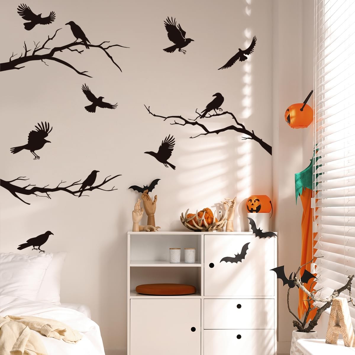 Raven Peel and Stick Wall Stickers – Black Crows, Winter Crows