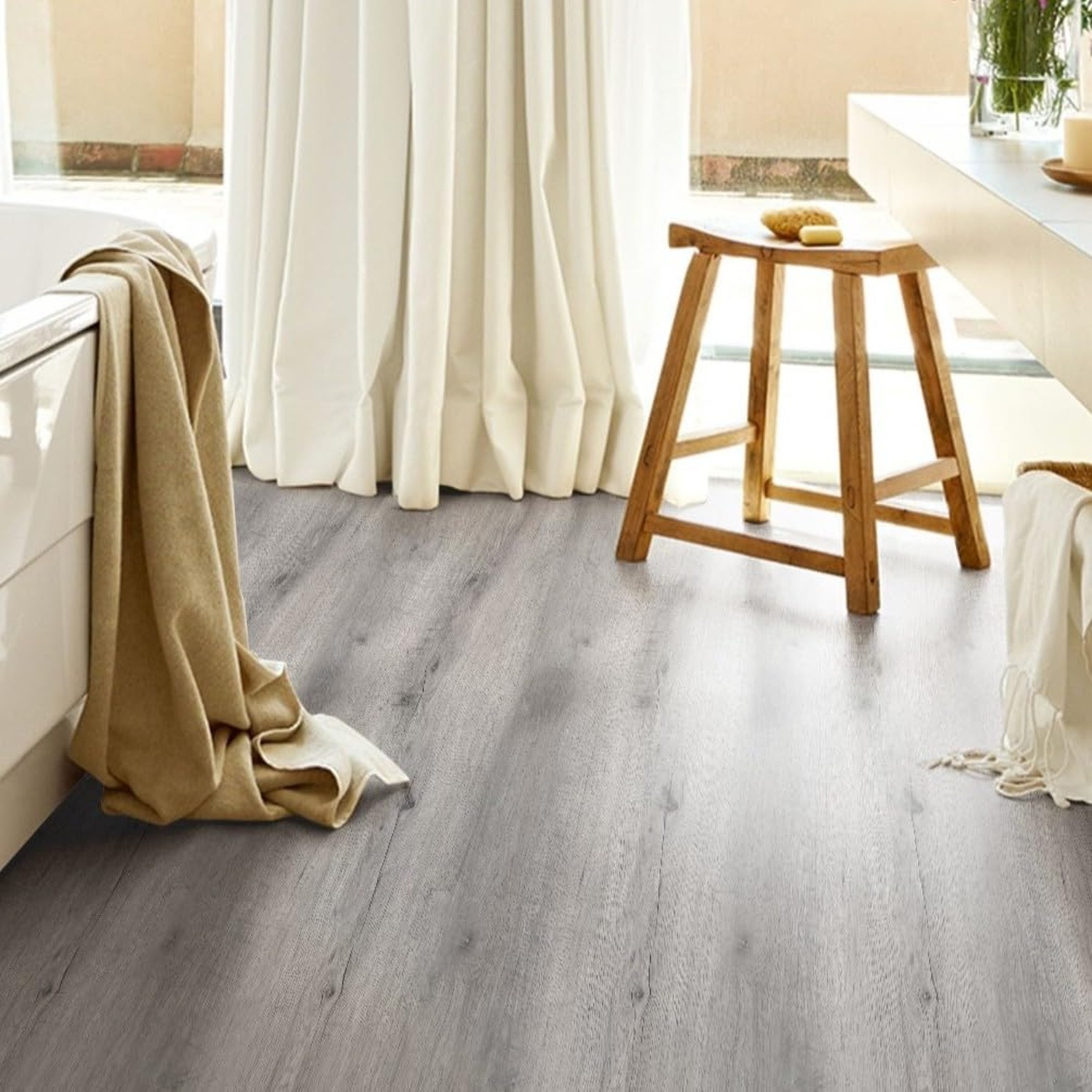 Luxury Thicken Wood Grain Peel and Stick Floor Tiles Self-Adhesive Vinyl Floo…