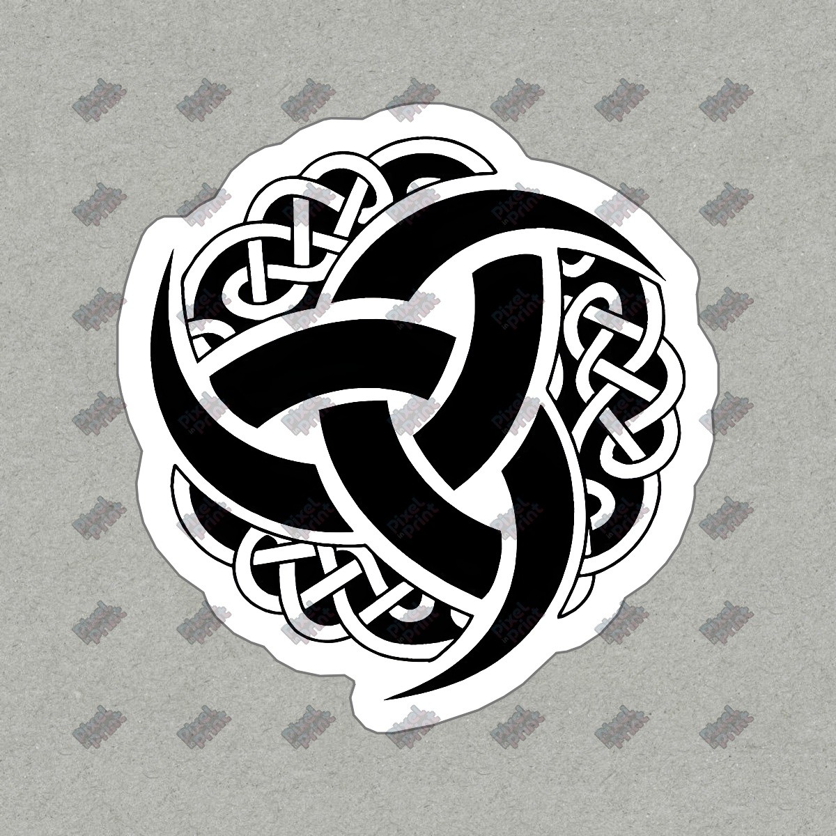 Celtic Knot Vinyl Decal Intricate Black and White Sticker for Home #731668