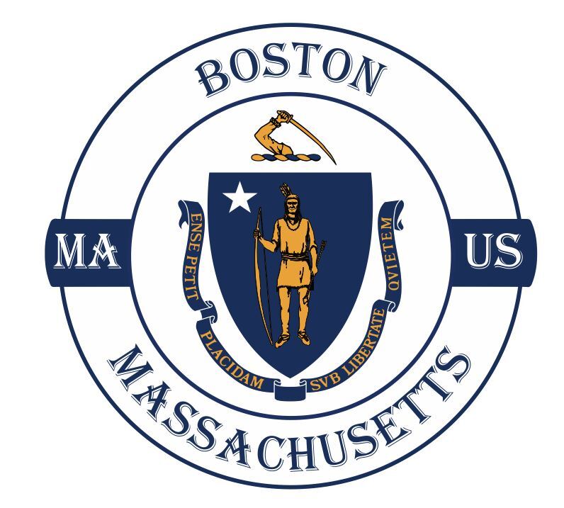 Boston Massachusetts Sticker Decal A619