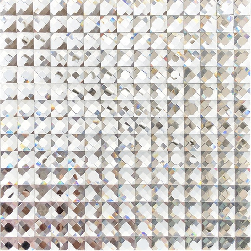1x Mirror Glass Crystal Wall Tile Sticker Self Adhesive Diamond Backsplash Decal