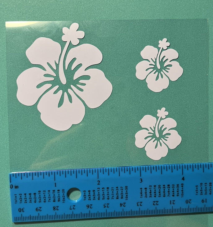 5 Pack Stanley Hawaiian Flower Accessories 40oz 30oz Vinyl Sticker Decal Tumbler