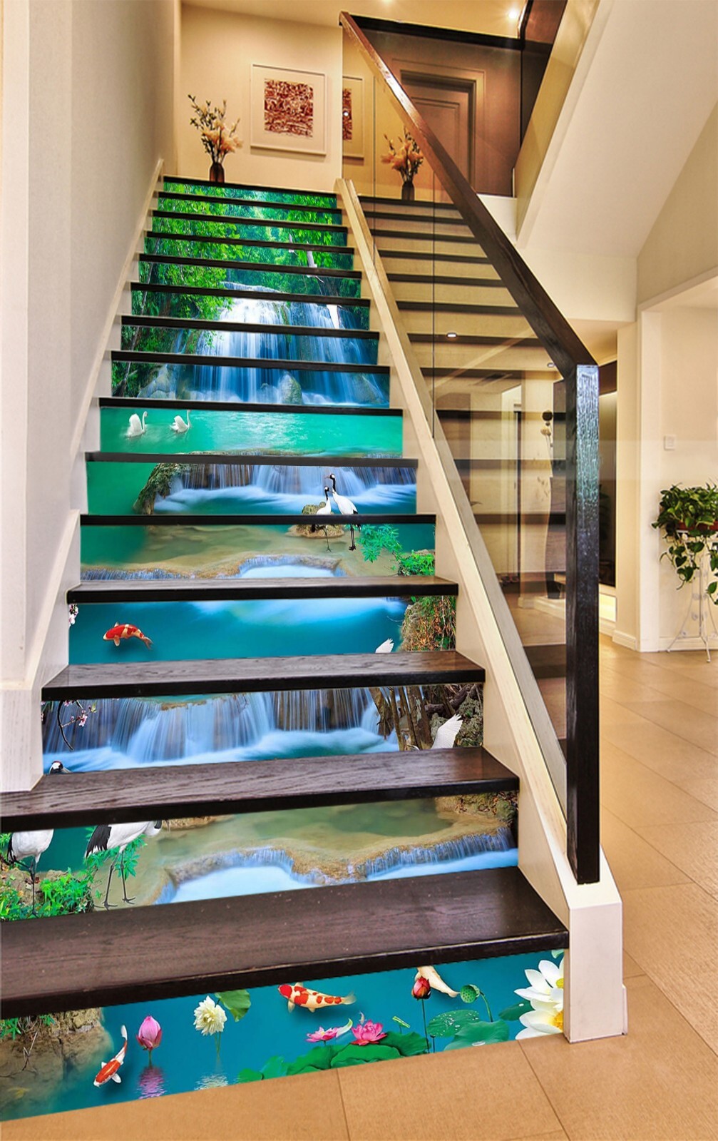 3D Lake Scenery AZ840 Stair Risers Decoration Mural Vinyl Wallpaper Kay