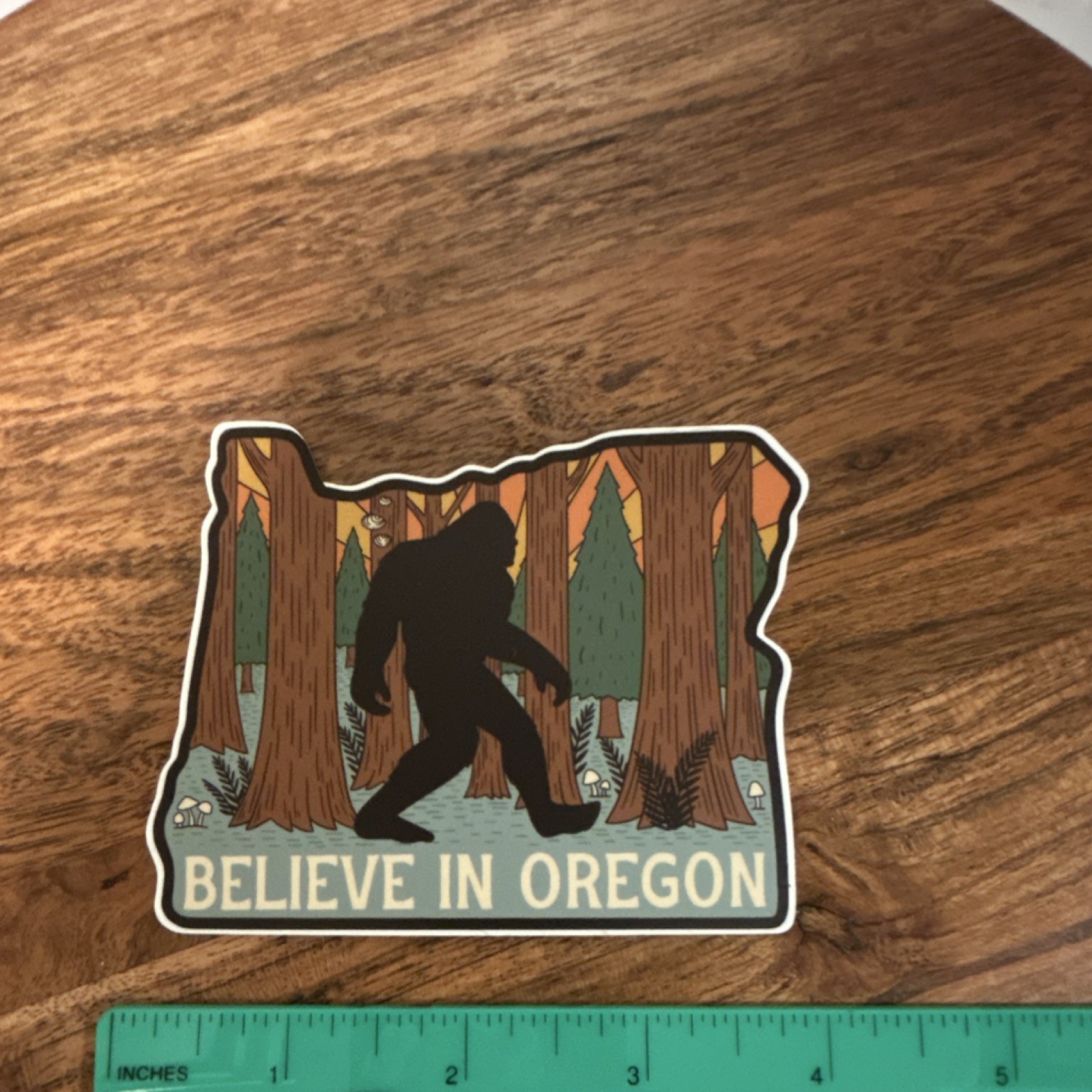 Bigfoot Oregon State Vinyl Sticker, Multicolor, Self-Adhesive