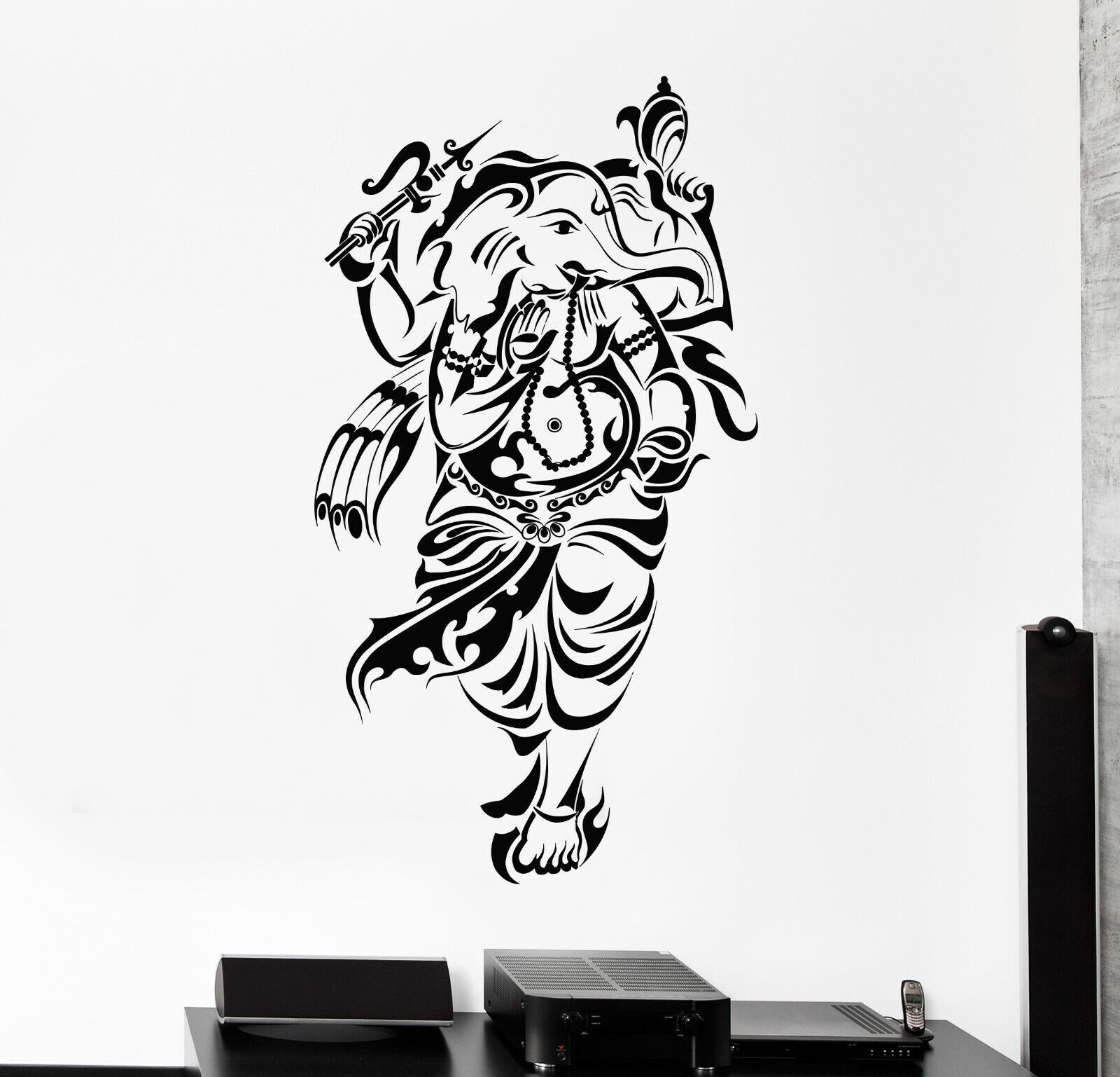 Vinyl Wall Decal Ganesha God Elephant Hinduism Art Mural Stickers (476ig)