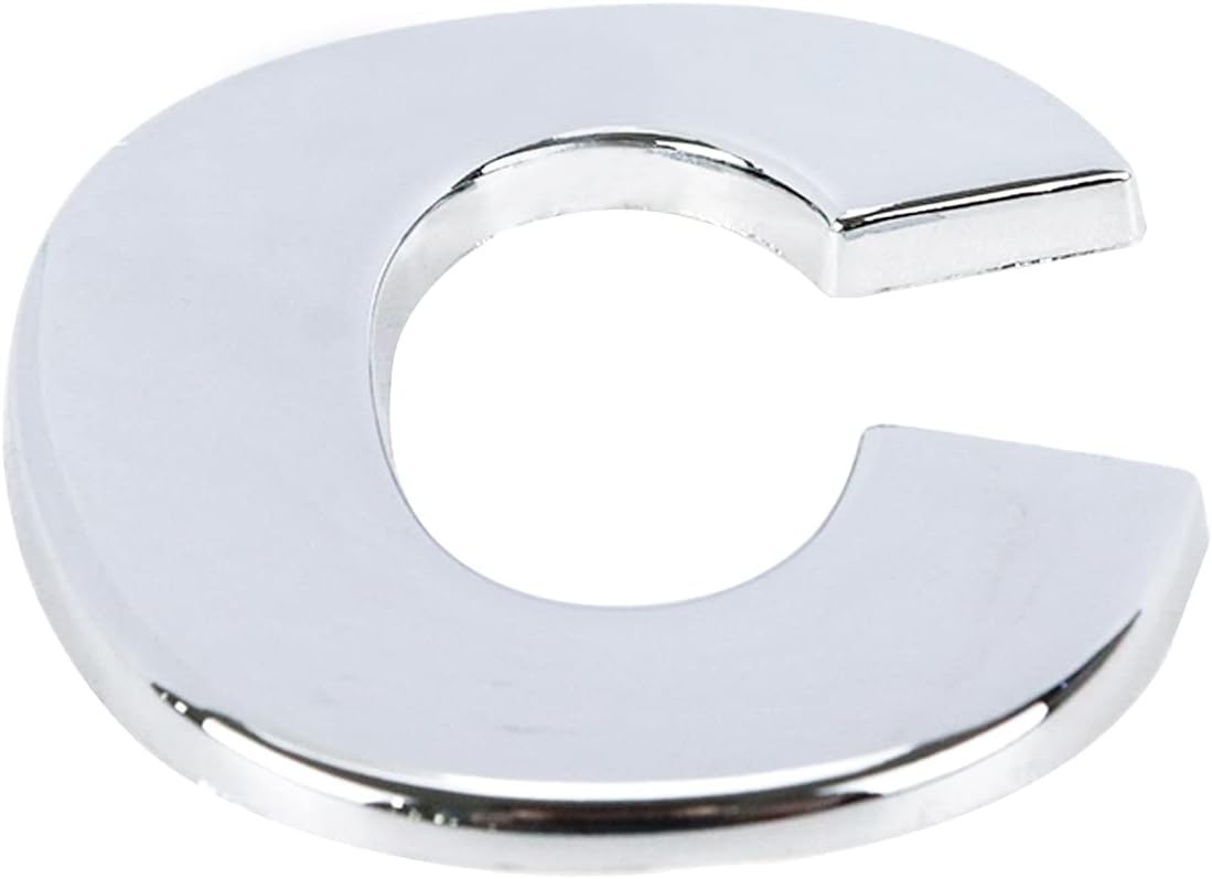 3D Chrome Zinc Alloy Car Emblem Letter C – Durable & Stylish Badge for Vehicles