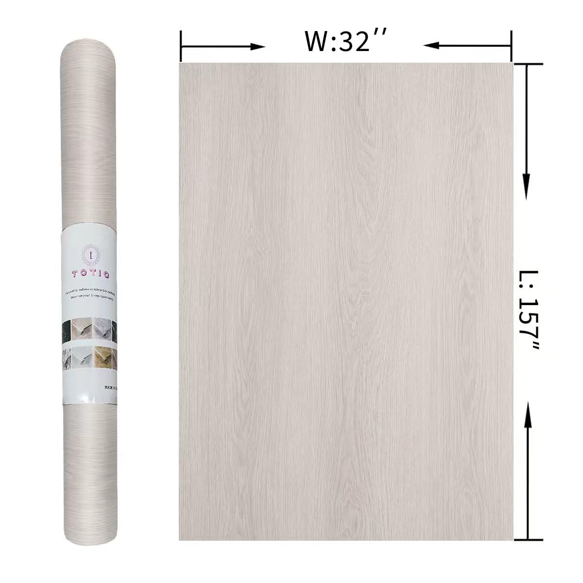 Extra Wide Oak Wood Wallpaper Beige White Wood Grain Vinyl Wrap Oak Paper Pee…