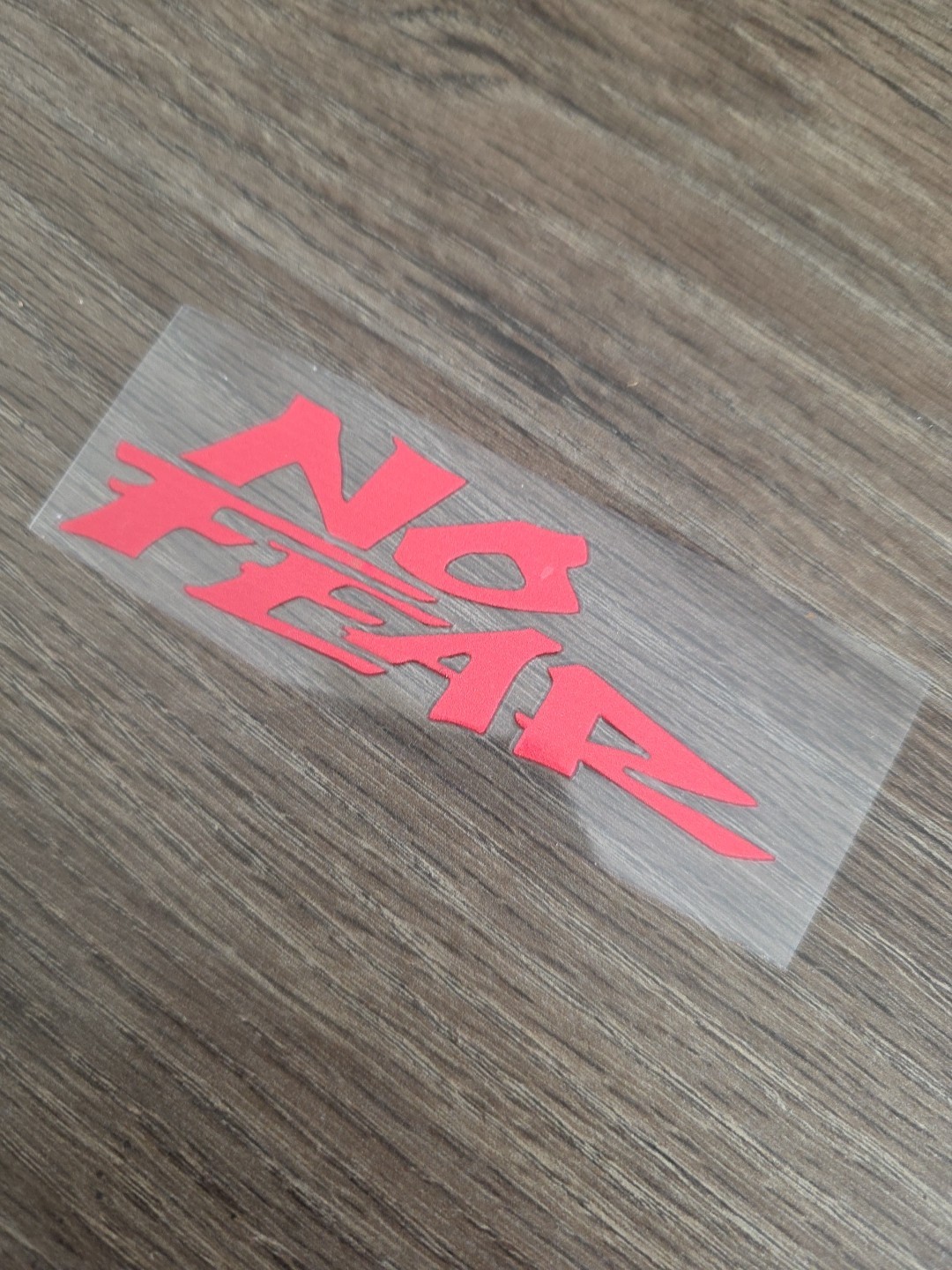 NO FEAR Red Decal Sticker Raised UV DTF Waterproof High Quality 4in
