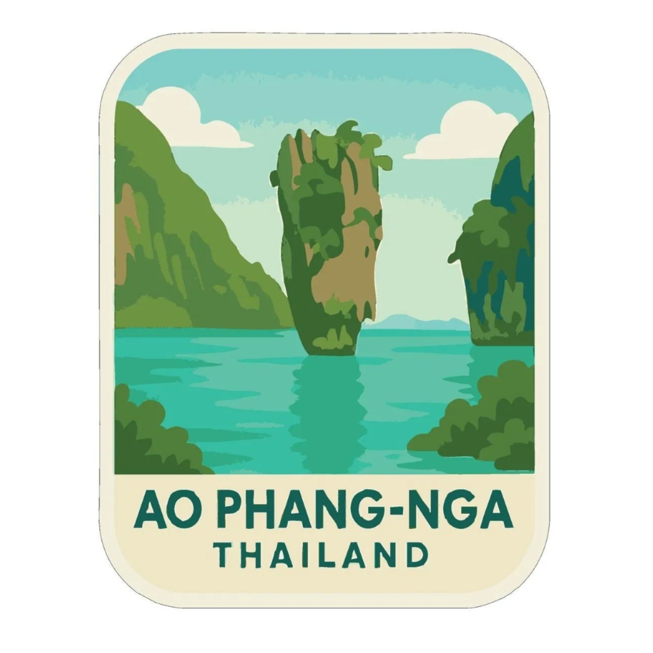 Ao Phang-Nga Thailand Iron On Heat Transfer Vinyl HTV World National Parks