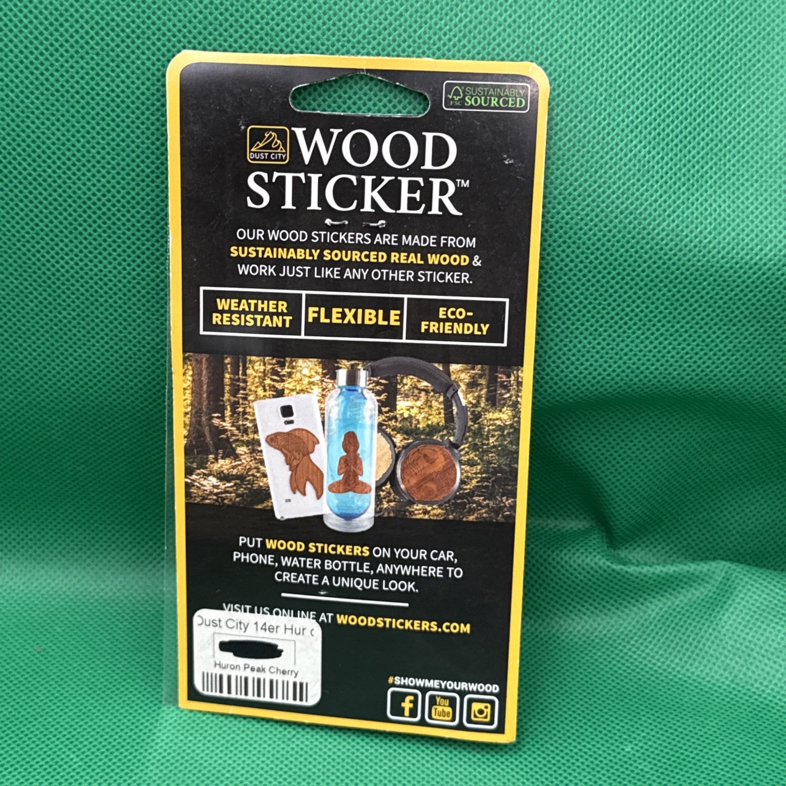 Dust City Wood Sticker "Huron Peak Cherry biodegradable, dishwasher safe