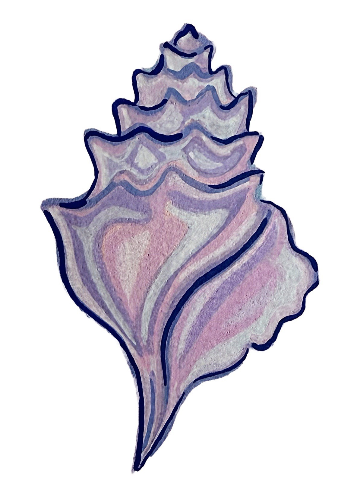 Multicolor Pastel Shell Sticker Vinyl By Liz Benavides