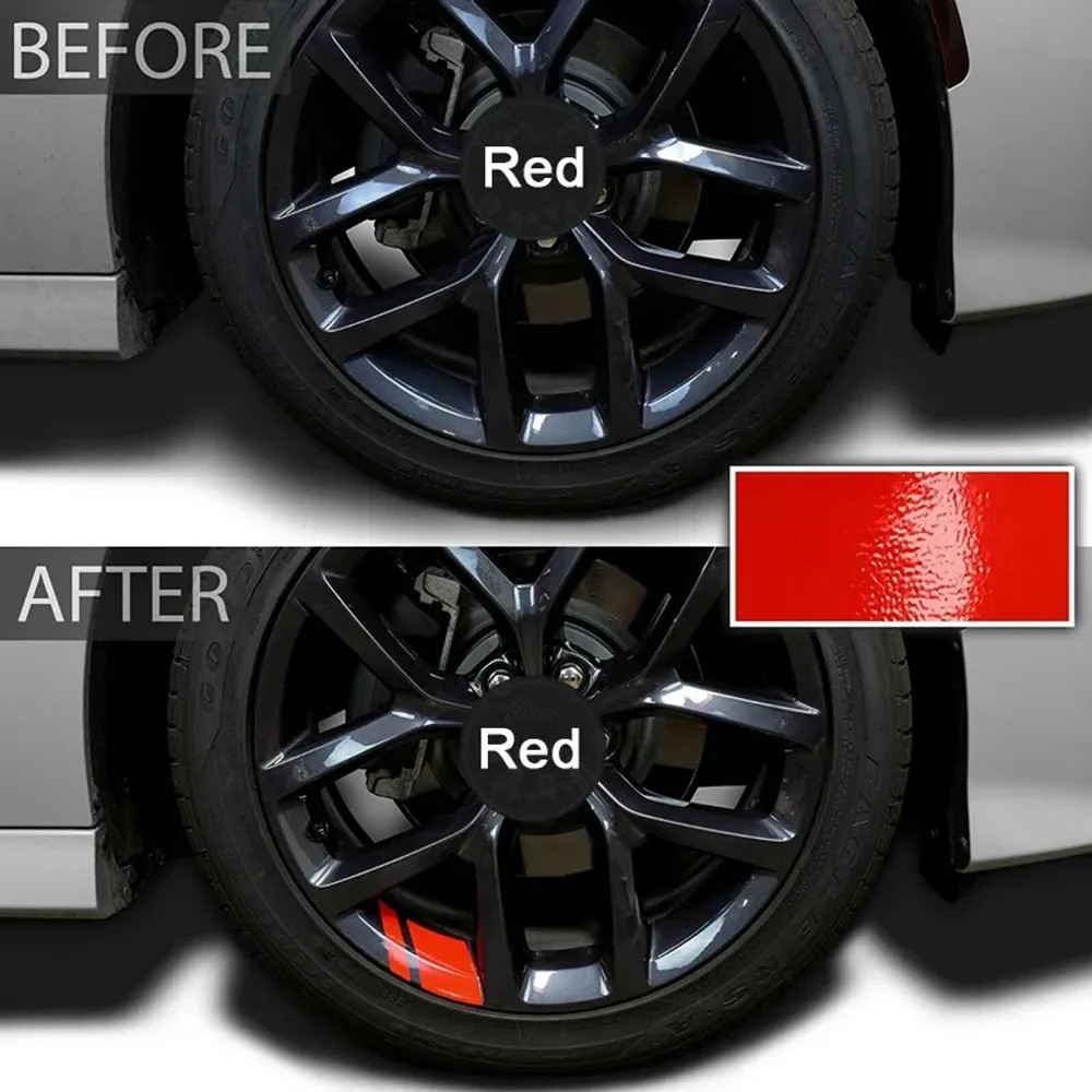 Aftermarket Reflective Wheel Hub Decal Set (6 Pcs) – Rim Cover Sticker | Dodge,
