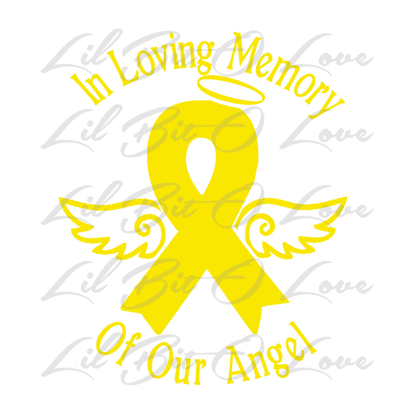 IN LOVING MEMORY OF OUR ANGEL VINYL DECAL STICKER INFANCY PREGNANCY BABY LOSS