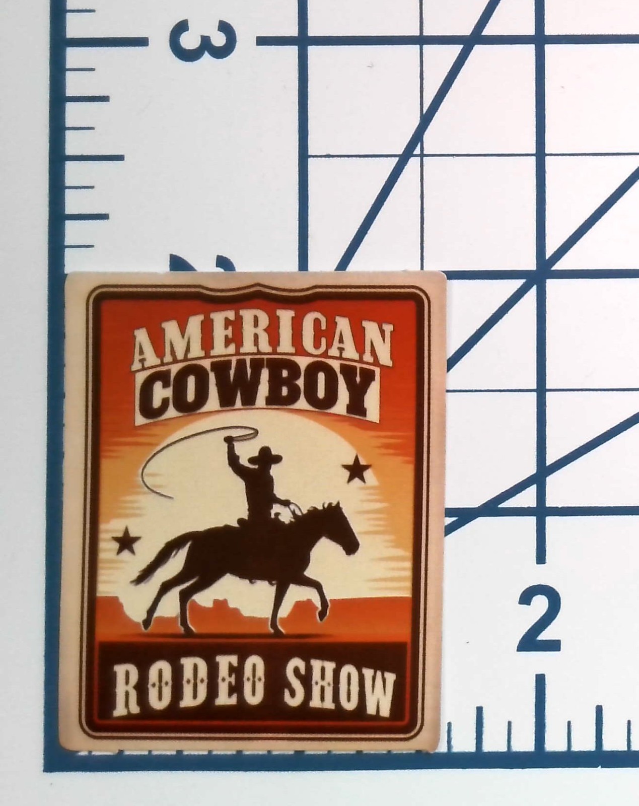 American Cowboy Rodeo Show Vinyl Sticker Retro Western Lasso Sunset Decal Art