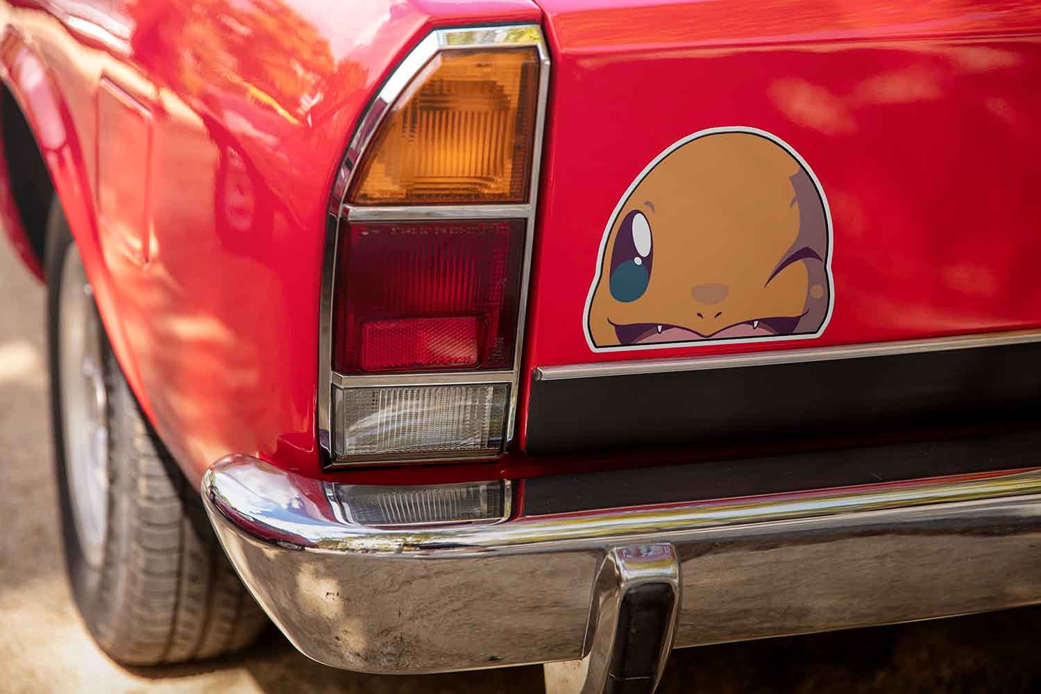 Charmander Peeker Sticker Anime Car Decal Cute Pokémon Vinyl Made in USA SIzes
