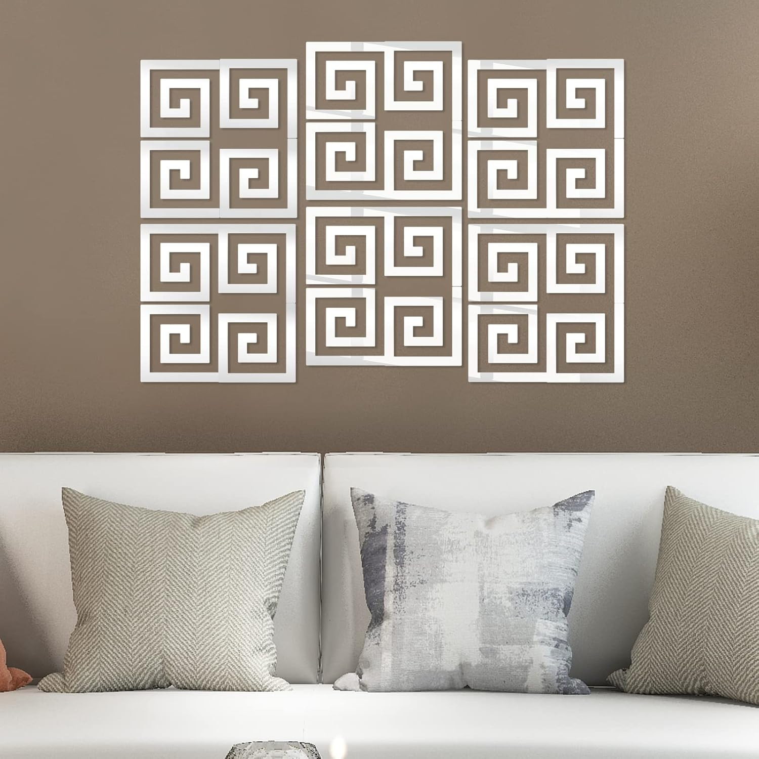100 Pieces Removable Acrylic Mirror 100pcs Silver Wall Sticker