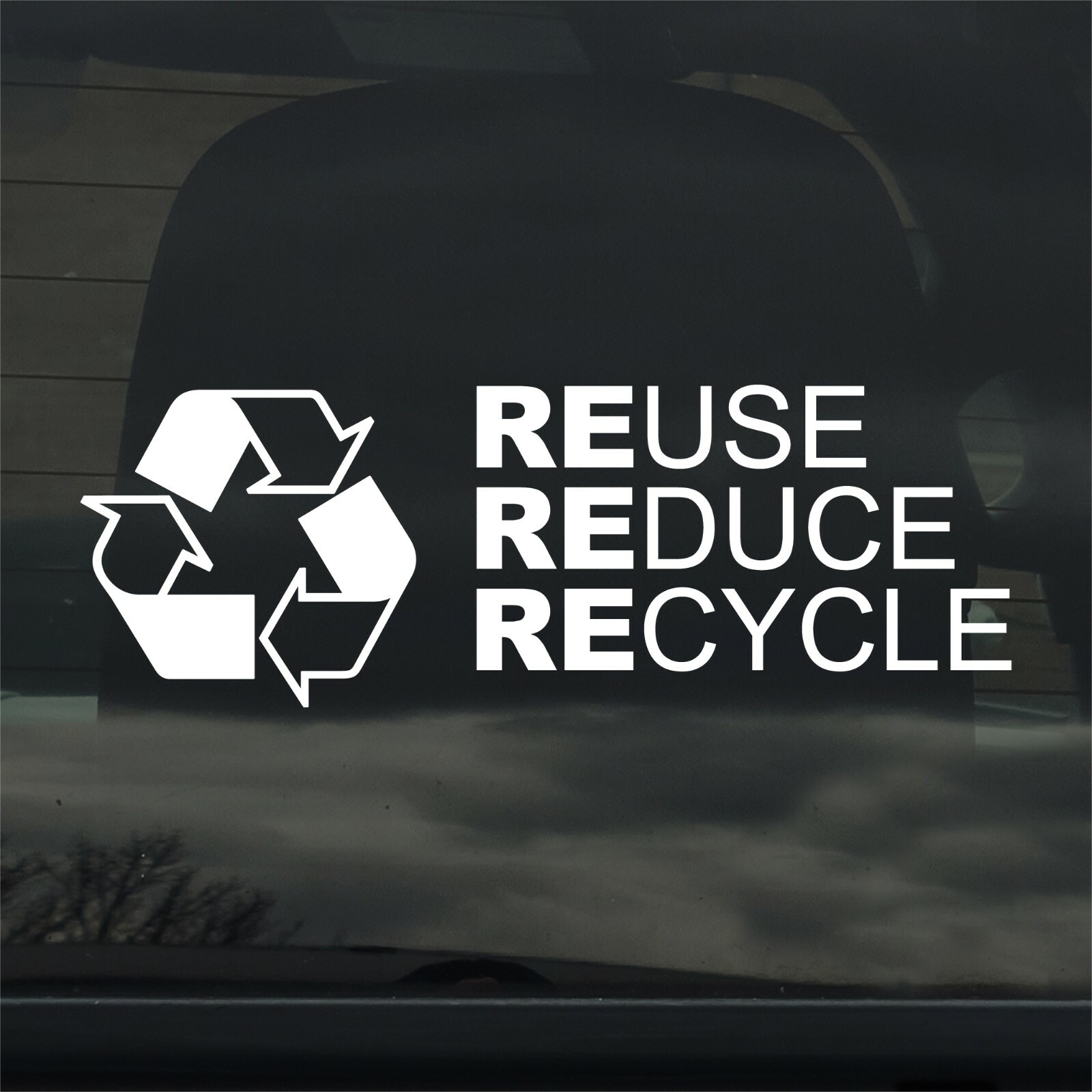 Reuse, Reduce, Recycle – Recycling Symbol – Custom Vinyl Sticker – Decal