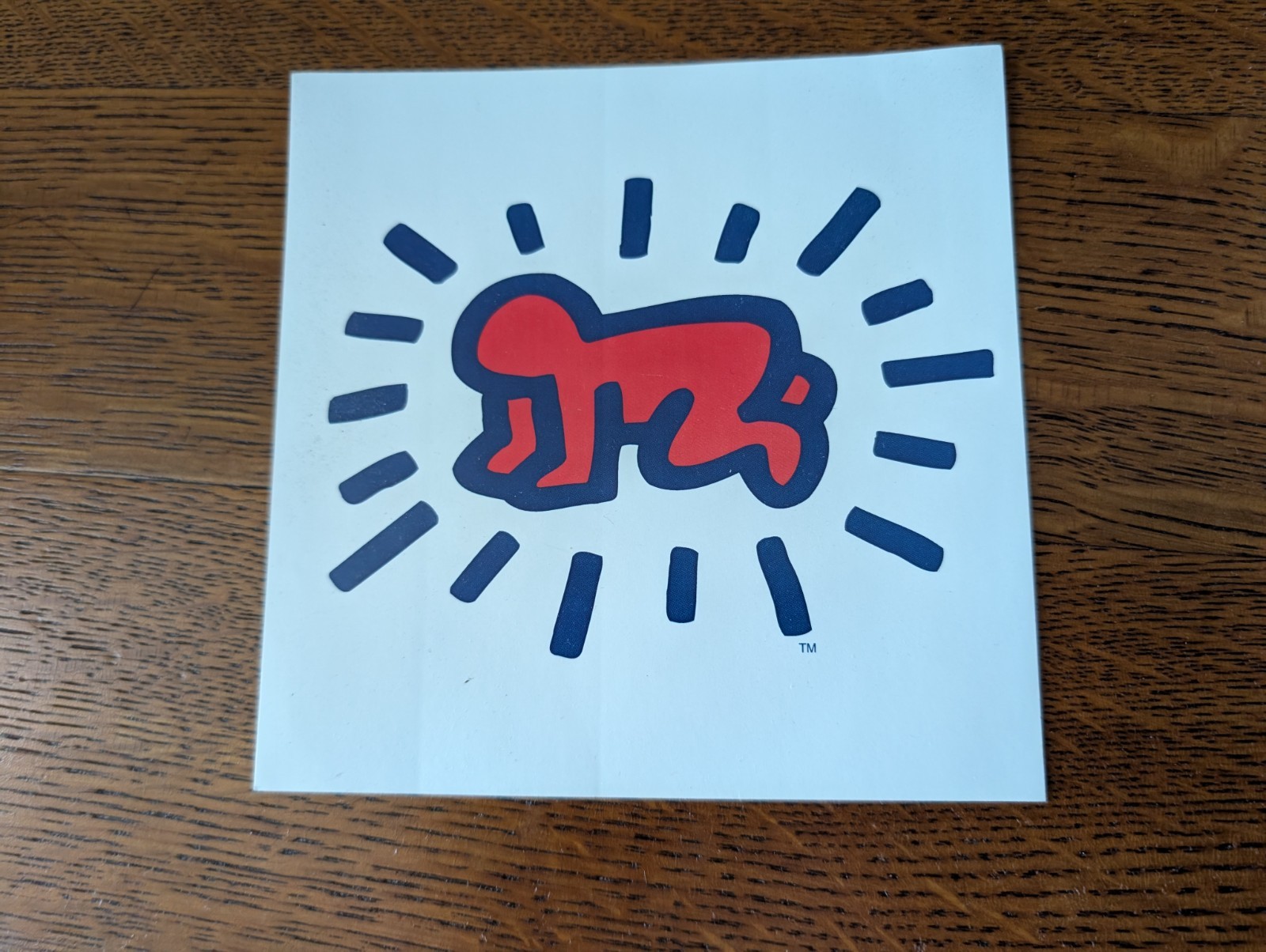 Vintage Pair of Keith Haring Stickers from Pop Shop NYC