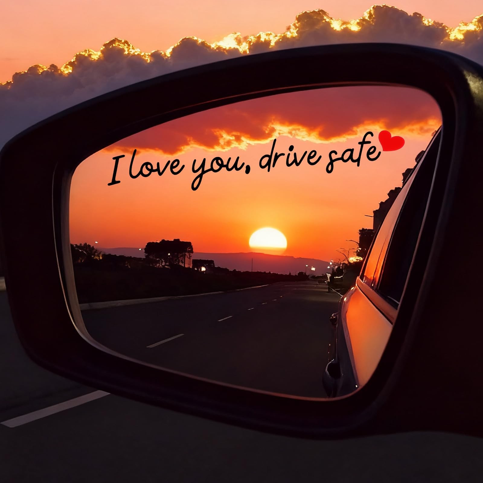 10 Pcs Drive Safe Mirror Stickers Funny Vinyl Car Accessories for Men & Women