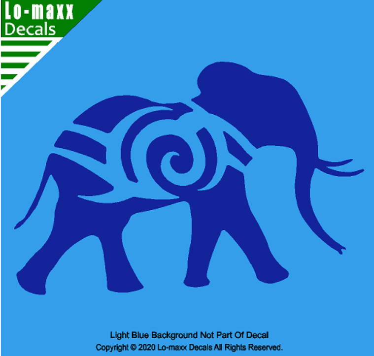Elephant Tribal Original Cool Art Color & Size Options Die Cut Vinyl Decal