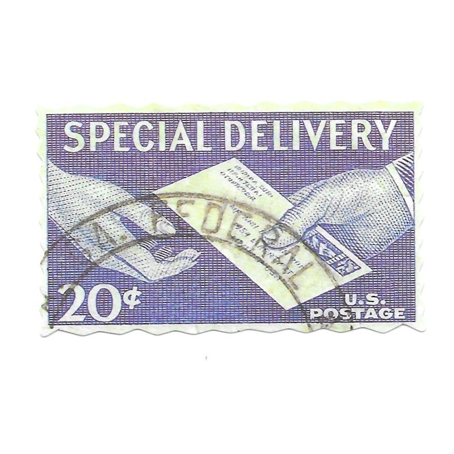 US Postage Special Delivery 20 Cent Die Cut Vinyl Sticker Decal Scrapbooking