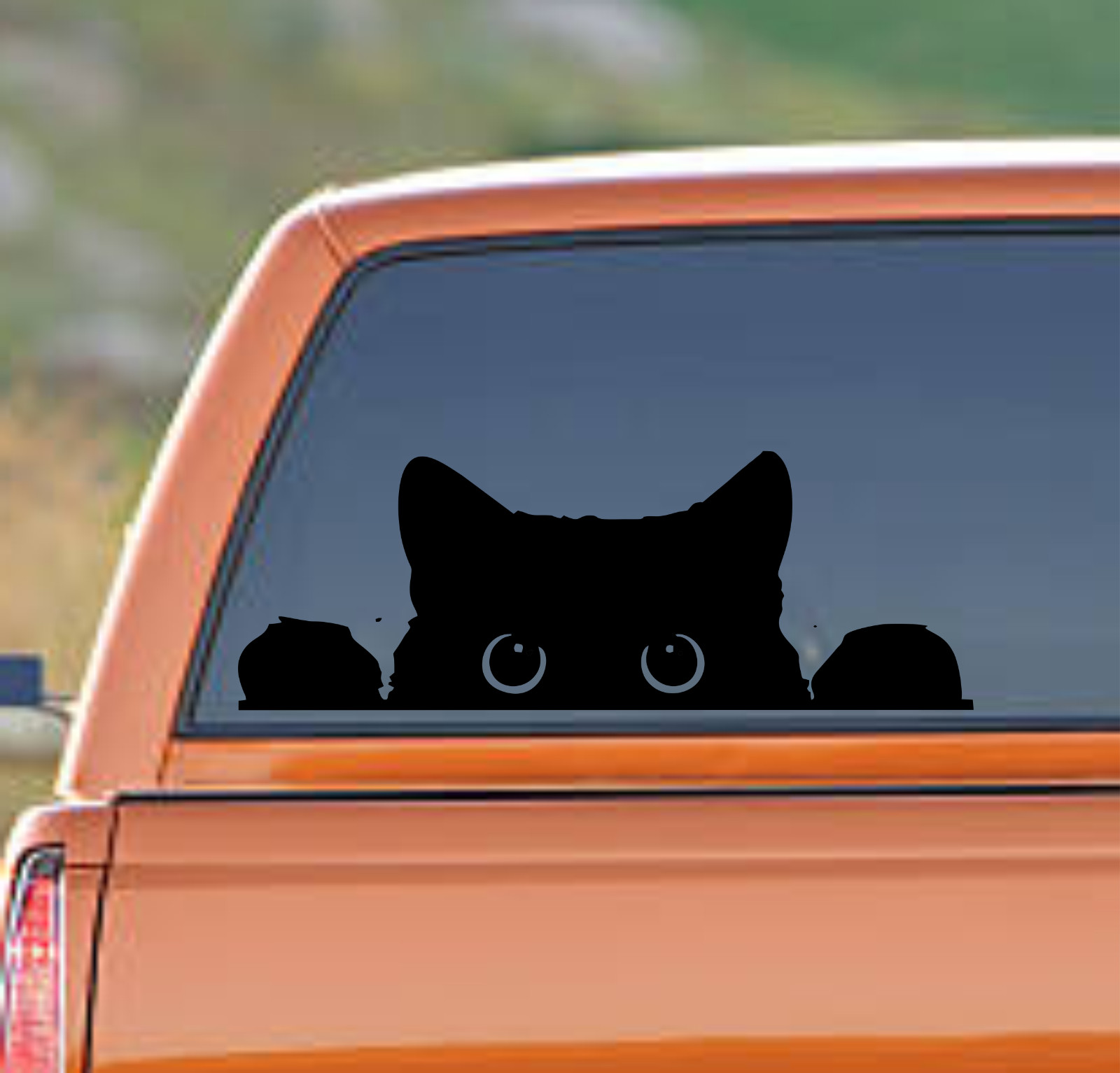 Cute Cat Vinyl Decal Sticker Peek Car Truck SUV Van Window Choose Size + Color