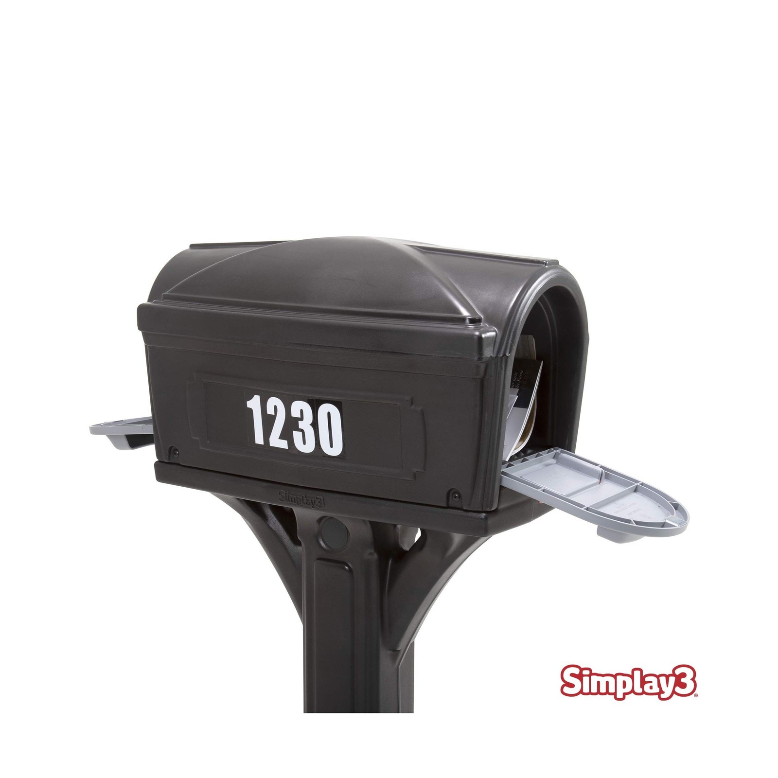 Simplay3 American Home 42002R-04 Dig-Free Easy Up Classic Mailbox – Black