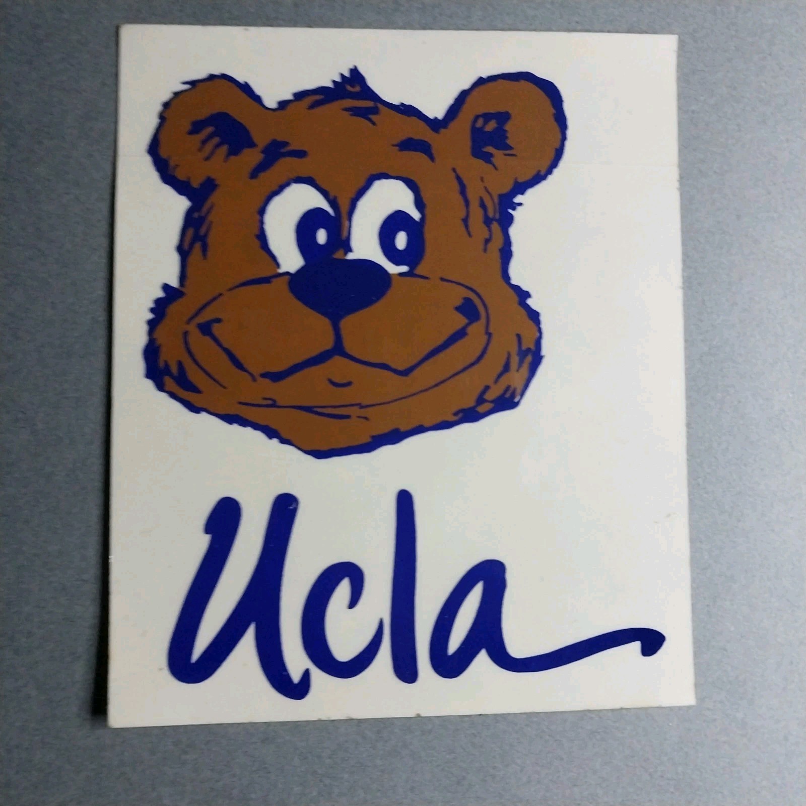 Vintage UCLA Bruins Mascot Transparent Sticker Decal 3 7/8" x 3 1/4" California