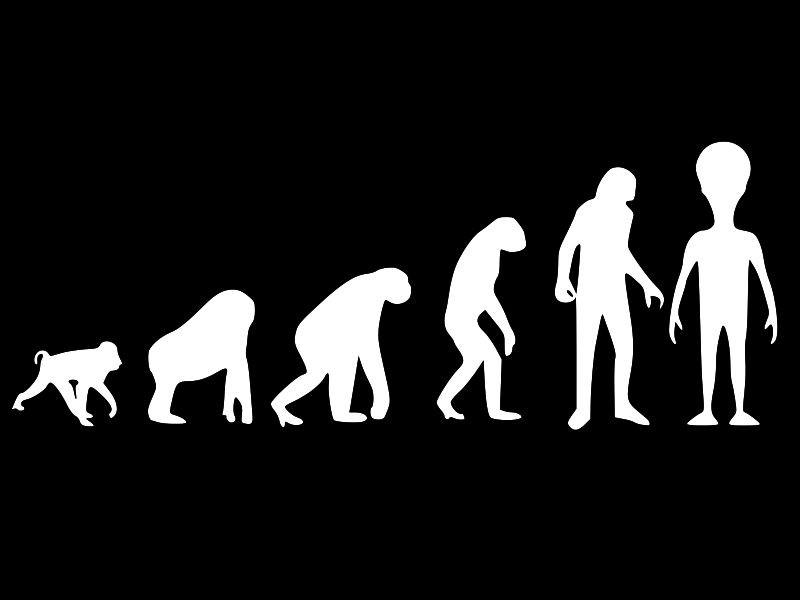 ALIEN EVOLUTION UFO ET Vinyl Decal Car Wall Window Sticker CHOOSE SIZE COLOR
