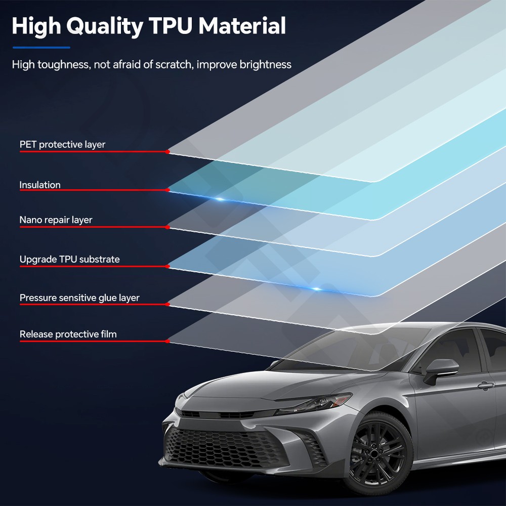 Toyota Camry 2025-UP PreCut Paint Protection Film Gloss Clear PPF TPU Kits