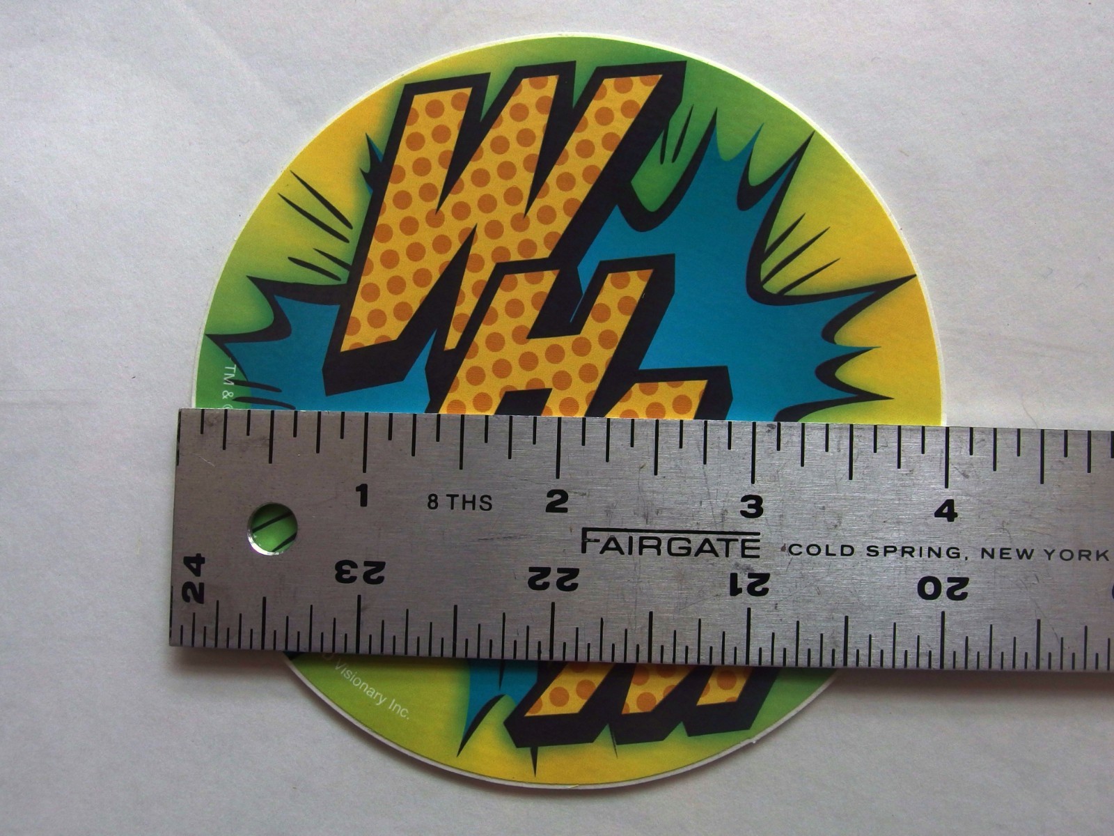 Batman WHAM Sticker 💥 Retro DC Comics C&D Visionary 2014 4" Round Pop Art Decal