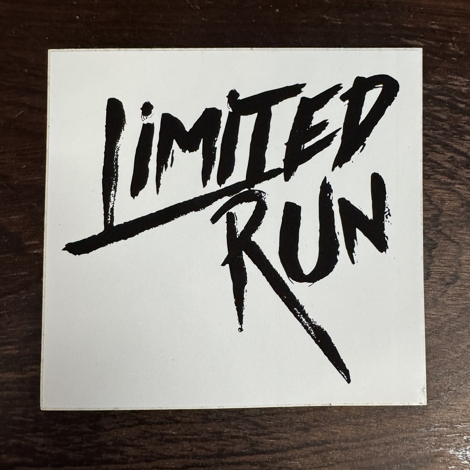 Limited Run Games "LIMITED RUN" Black White Logo Sticker Video Game Swag NEW