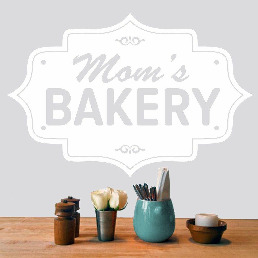 Mom's Bakery Wall Decal – Kitchen, Dining, Baking, Cooking, Wall Sticker, Art