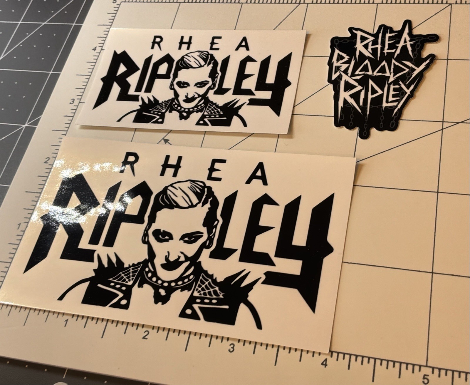 Rhea Ripley Stickers 3 Total Glossy Vinyl Stickers