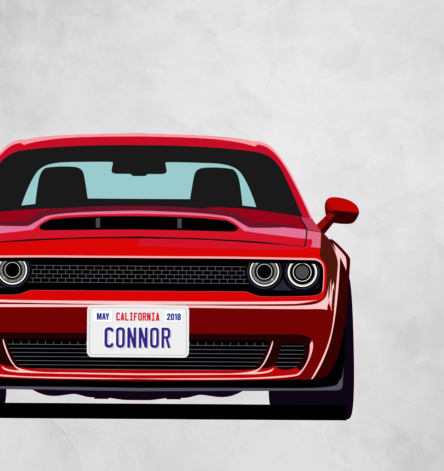 Personalized Car Wall Decal – Custom Name Car Wall Sticker, Kid Room Decor se206