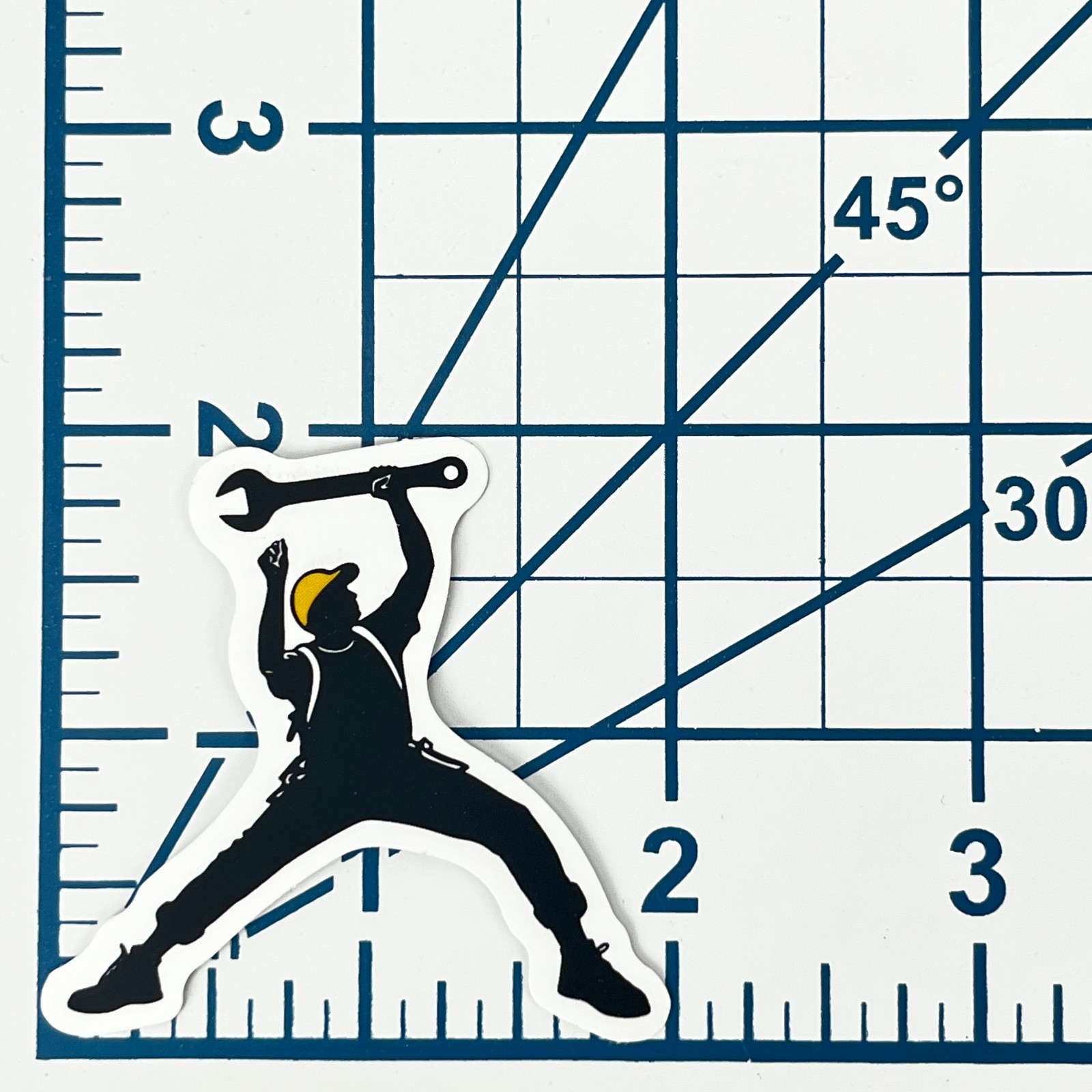 Jumpman Mechanic Wrench Vinyl Sticker Novelty Construction Parody Laptop Art