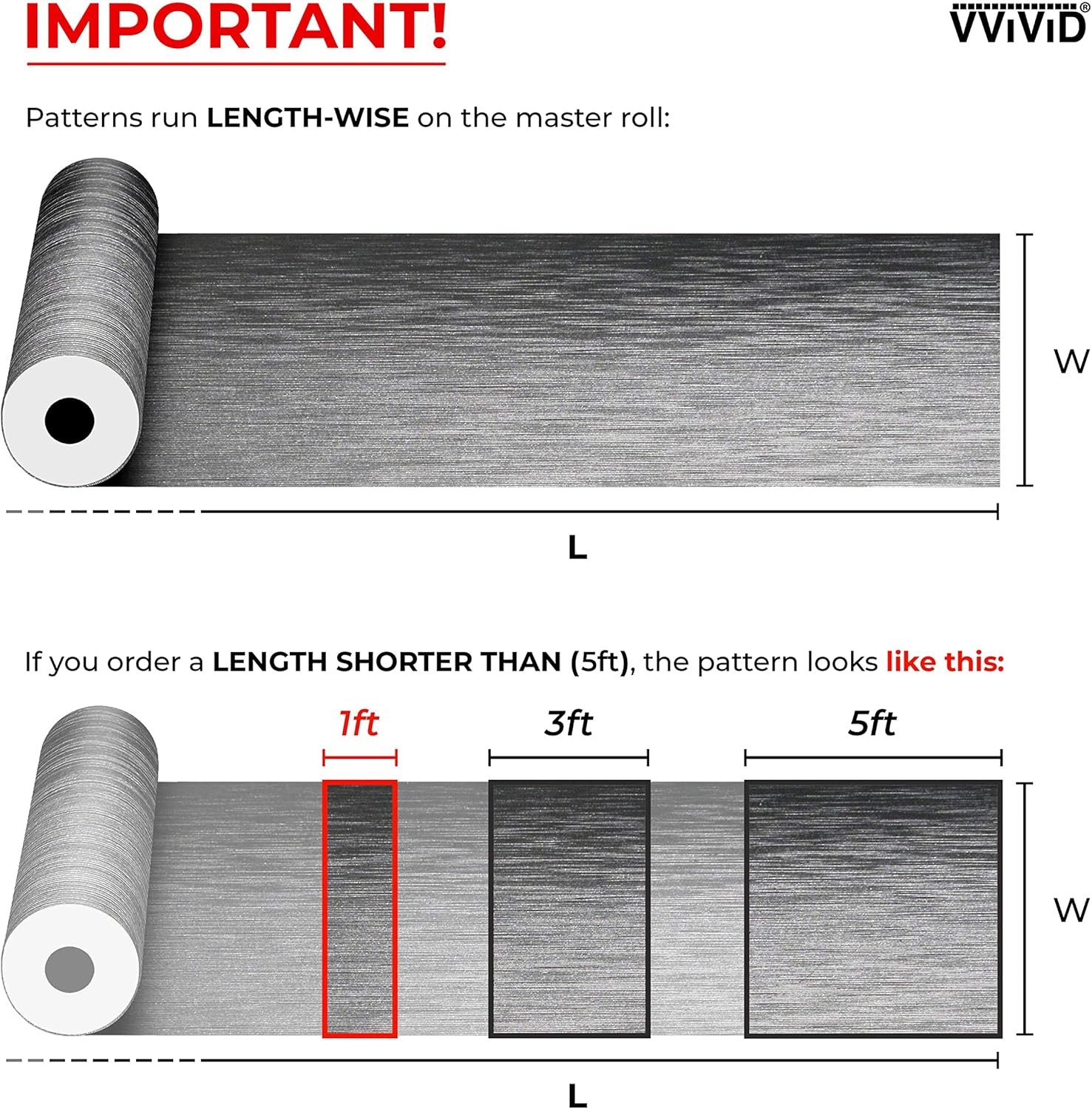 Silver Brushed Aluminum Vinyl Wrap Sticker Decal Film Sheet – 12"X60"