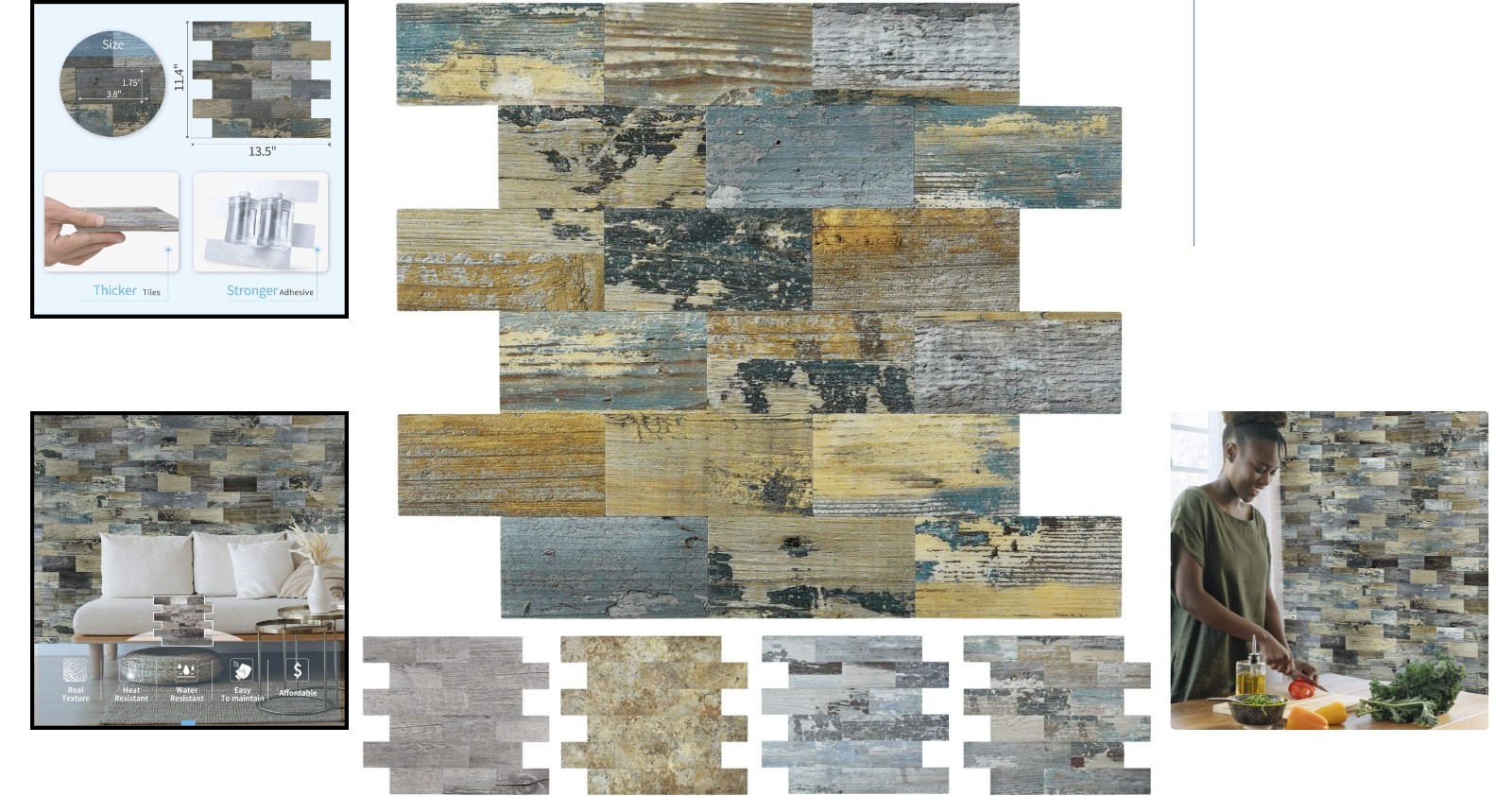 Transform Your Space with 5-Sheet Rustic Baywood Decorative Wall Tiles