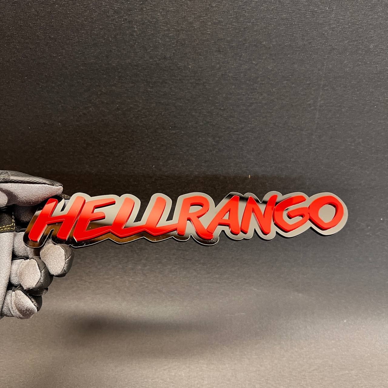 1X hellrango Custom 3D Text Car Badge Fender Emblem Tailgate Toolbox Decal