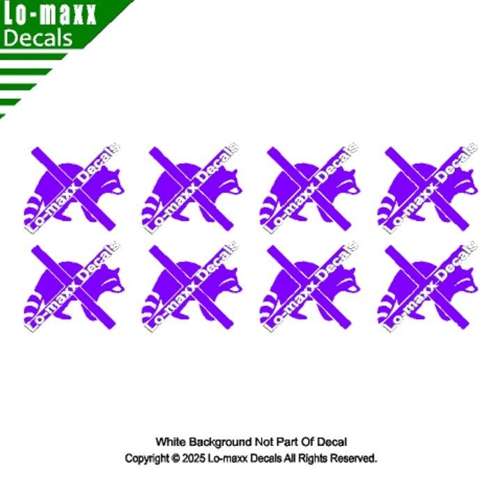 Raccoon Kill Markings Die Cut Vinyl Decal Sticker Car Truck Window Funny Graphic