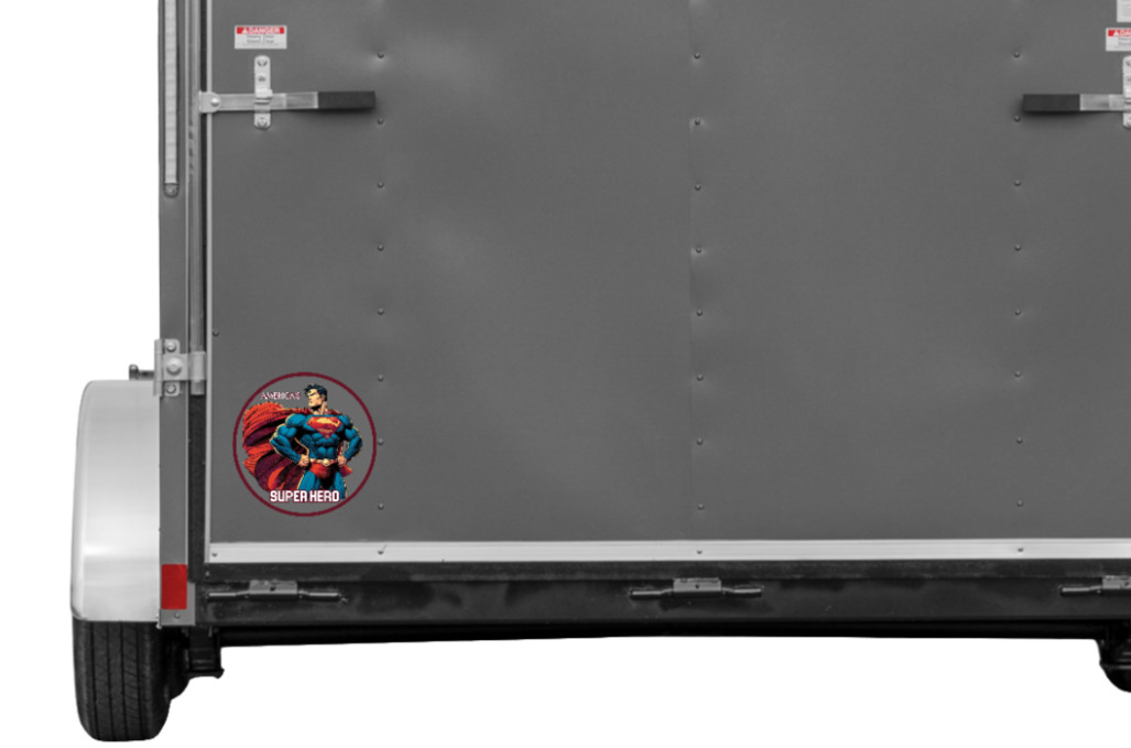 Superman (America's Hero) 4" Vinyl Decal Car Cooler Laptop Truck Smoker Trailer
