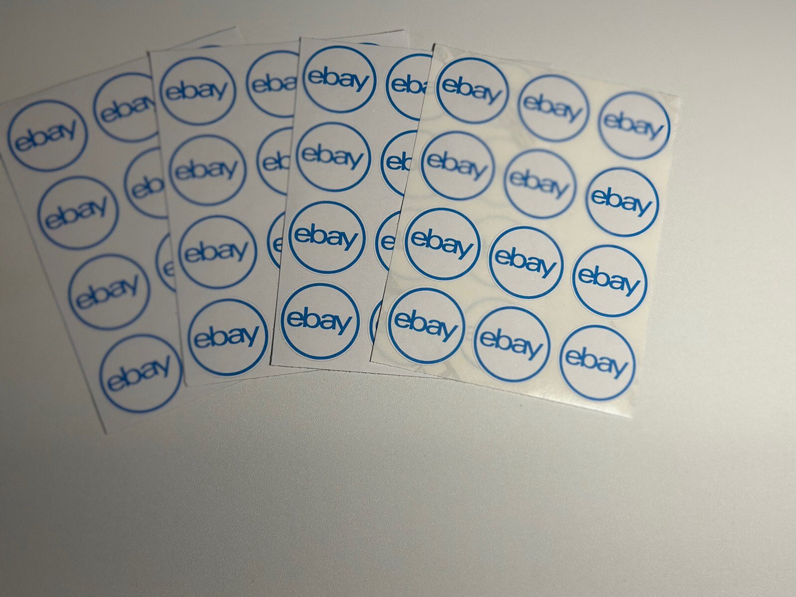 48 – 1” Round eBay Stickers For Shipping Letters Packaging Mail Blue Fast Ship