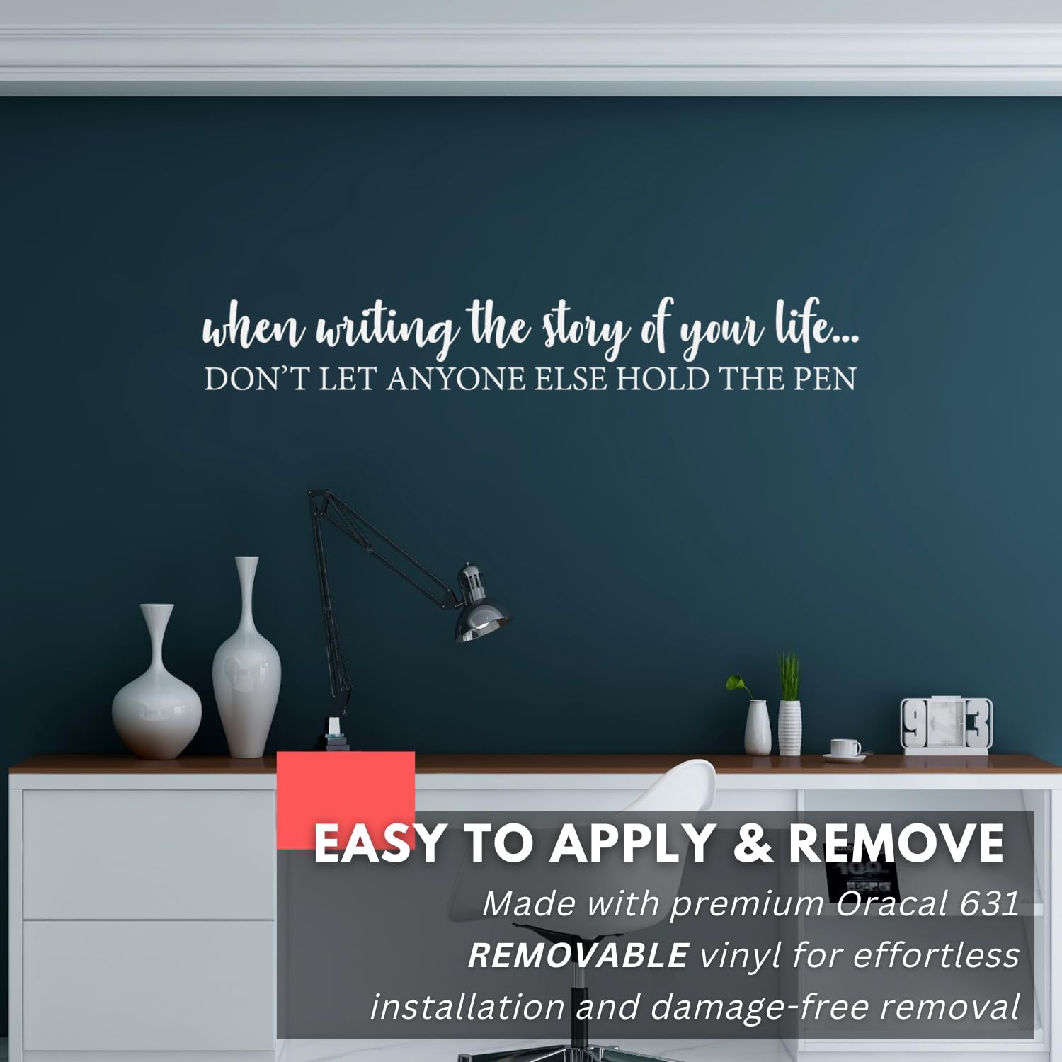 – When Writing the Story of My Life – Motivational Inspirational Wall Decal S…