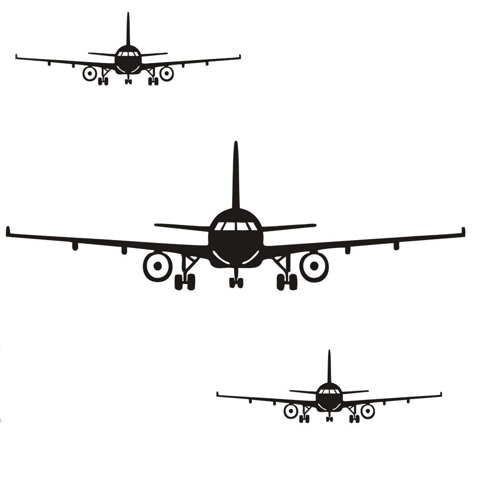 Lnrkai 3pc Airplane Wall Decor Stickers Decal