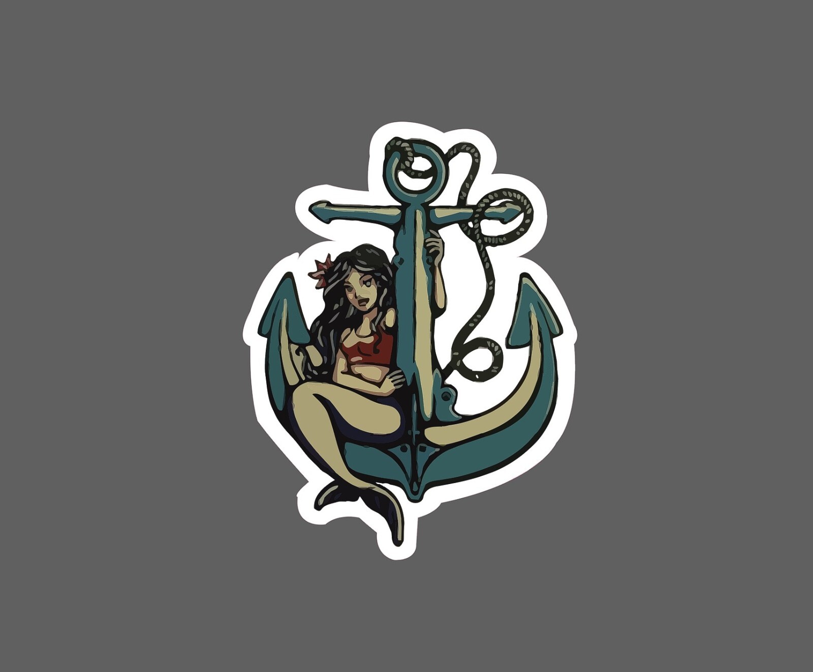 Mermaid Sticker Anchor New School Waterproof -Buy Any 4 For $1.75 EACH Storewide
