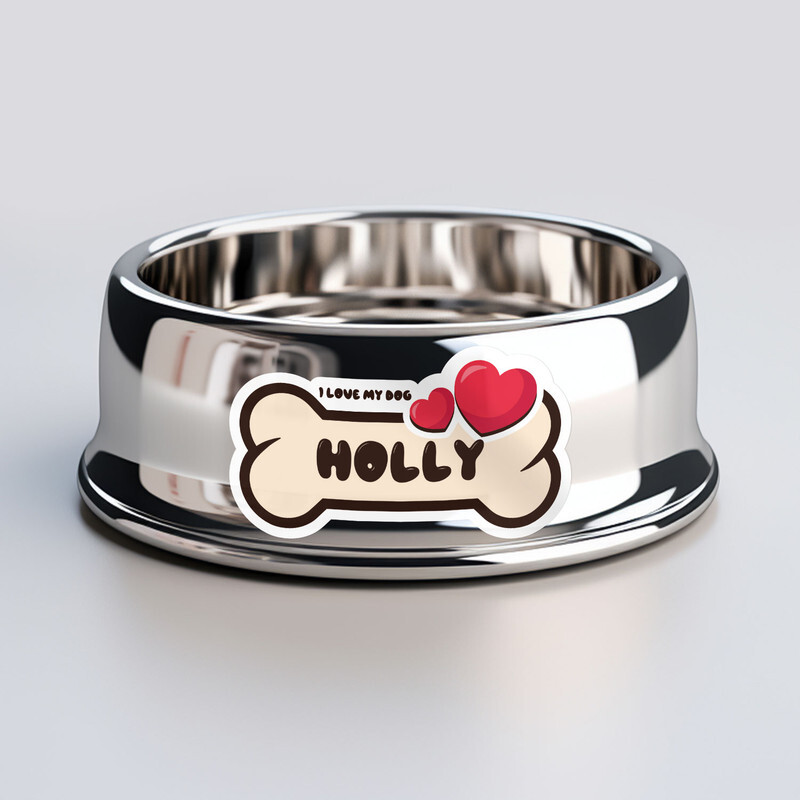Holly Dog Name Vinyl Decal Waterproof Car Bumper Sticker