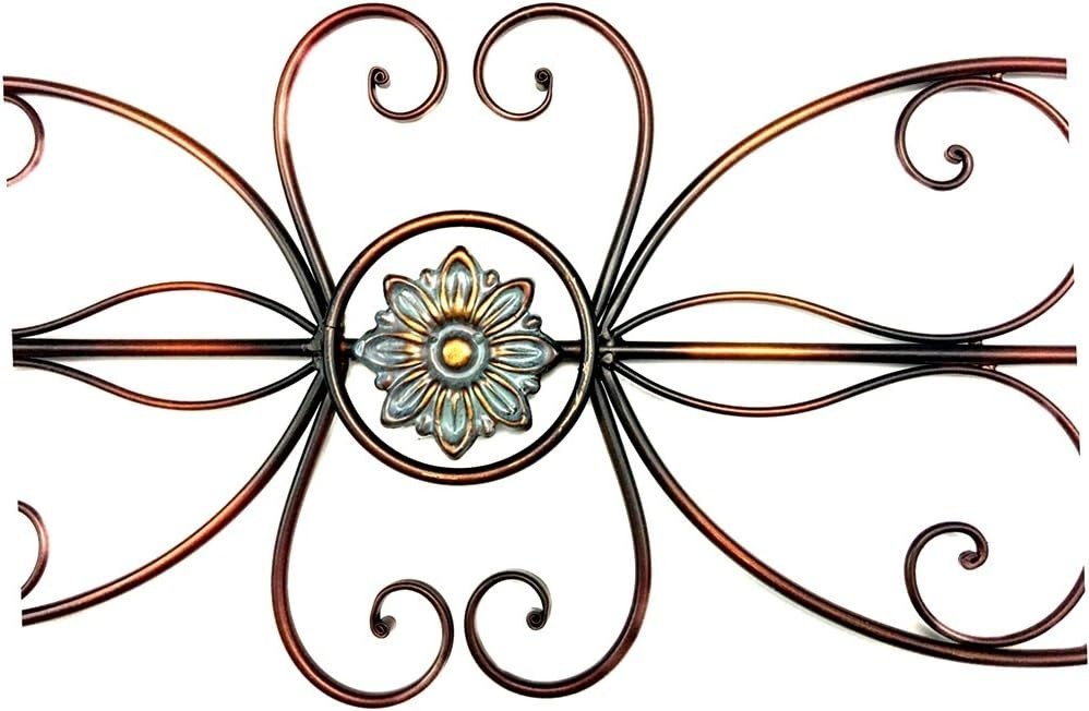 55" Elegant Metal Wall Scroll Plaque
