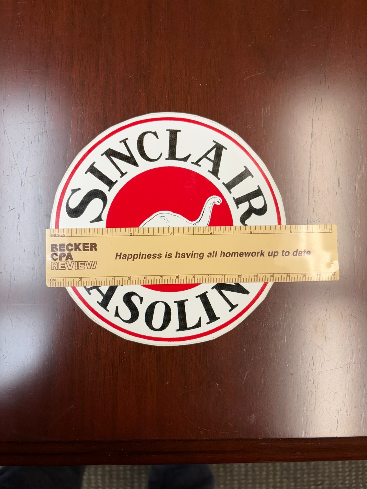 Sinclair Gasoline Sticker 6" Gas Oil Dinosaur Red White Black