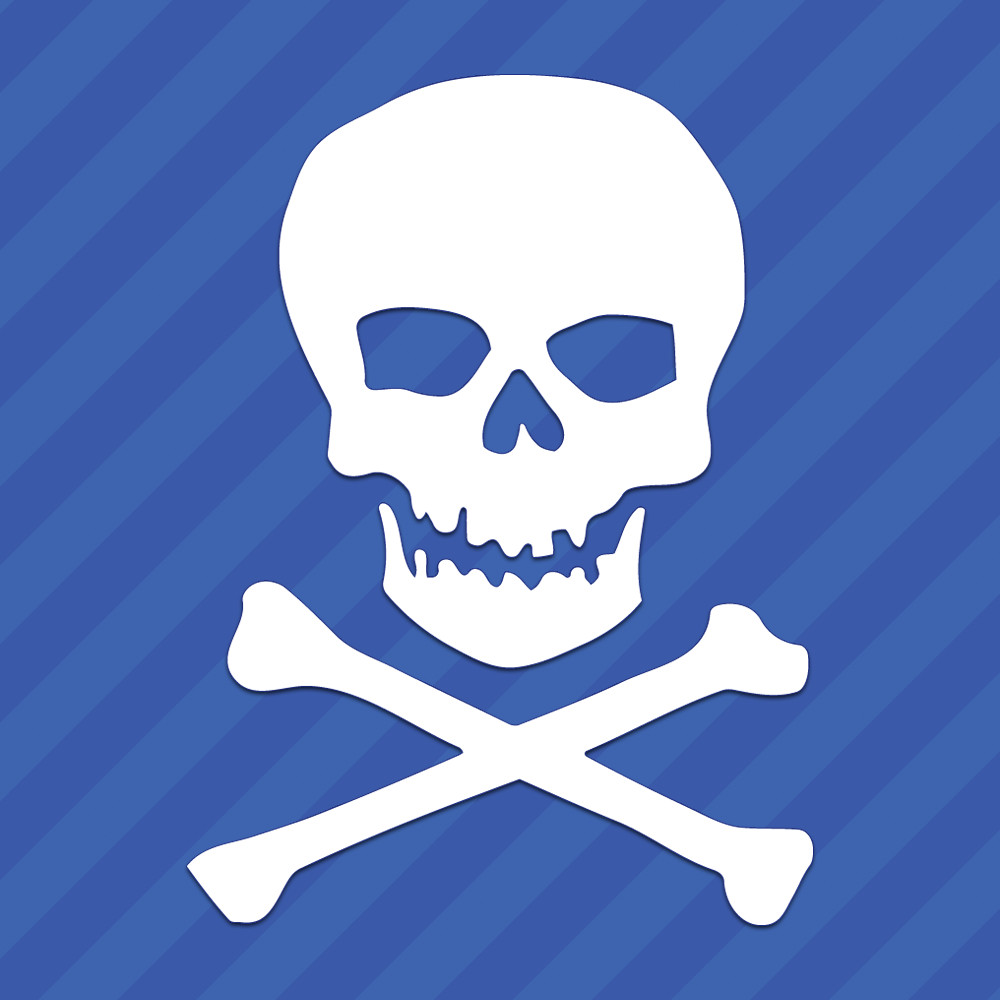 Classic Skull & Crossbones Vinyl Decal Sticker