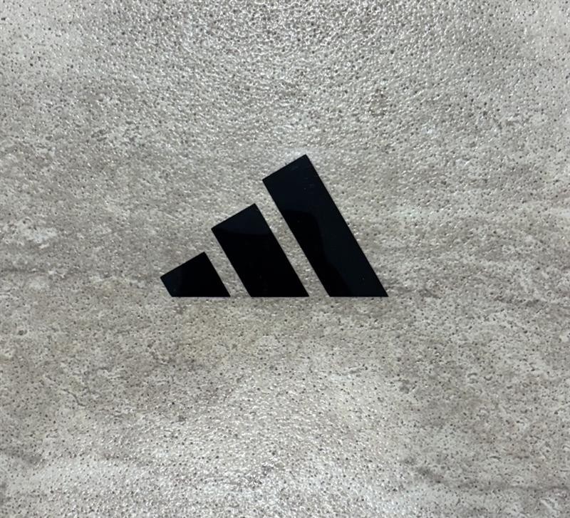 2x Adidas Inspired Logo Reflective Silver Iron On Vinyl Heat Transfer Decal HTV